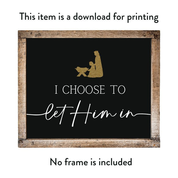 Let Him In Wall Art (printable download)