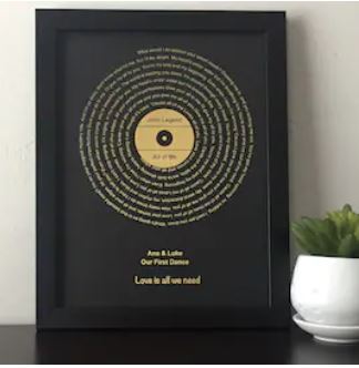 Upgrade - Personalized Song Lyric Plaque