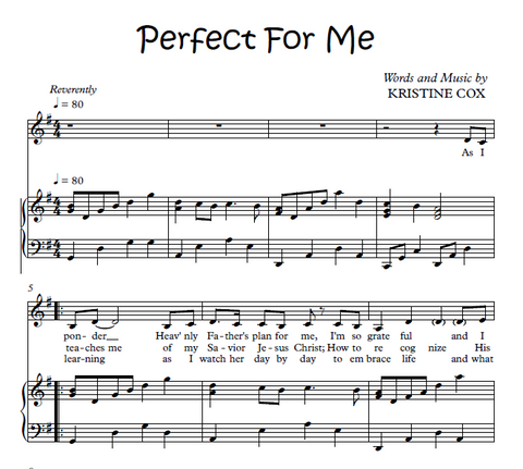 Perfect For Me - Sheet Music