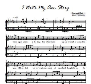 I Write My Own Story - License to print TWO COPIES for performer & accompanist